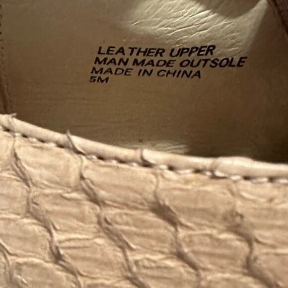 Python Leather Loafers size US 5 Blush Point Toe Flat Shoes - Picture 10 of 11